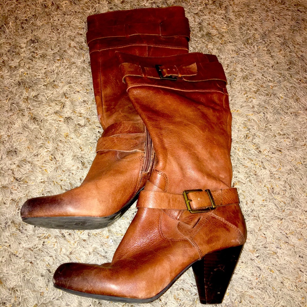 Brown Leather Boots -10 M